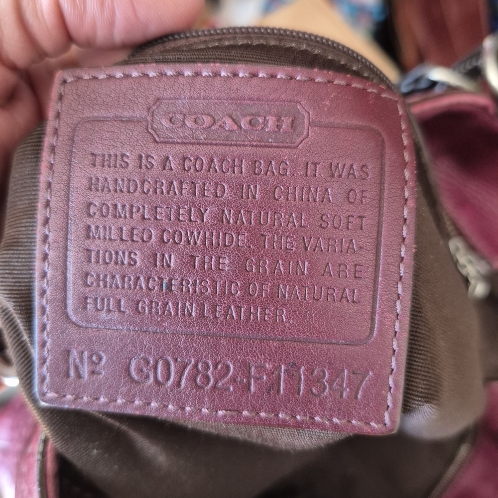 Coach Hamptons Berry Pebbled Leather Tote Bag F11347 Y2K Whimsigoth Shoulder Bag - Picture 2 of 9